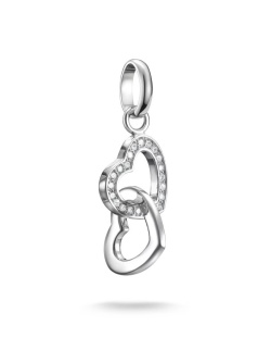 Thomas Sabo Charm-Anhänger verschlungene Herzen Connect Silber